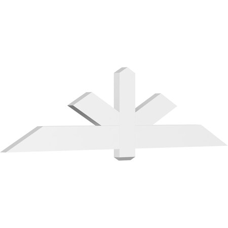 Ekena Millwork Kennewick Architectural Grade PVC Gable Bracket, 84"W x 21"H x 2"D x 6"F, 6/12 Pitch GBP084X21X0206KEN00